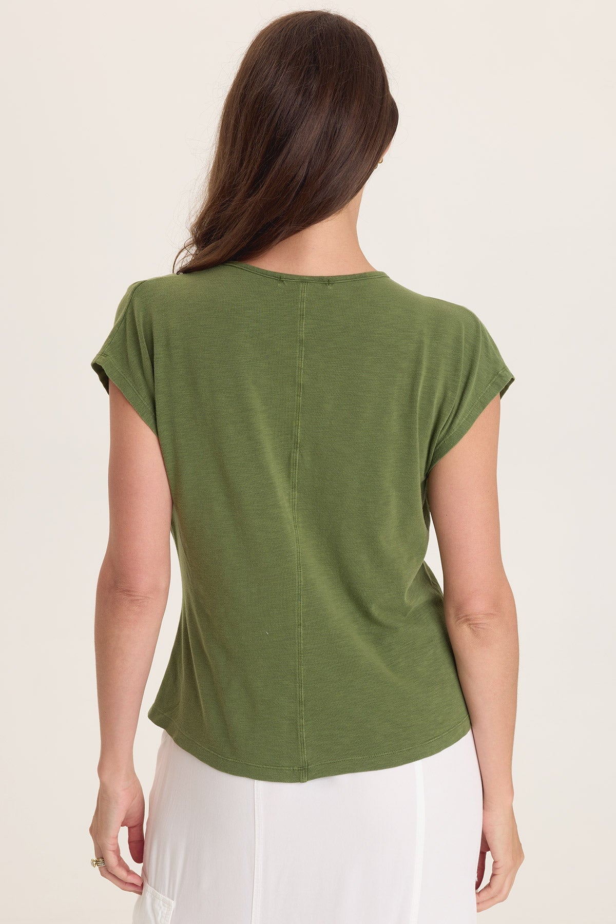 Arwen Soft Jersey Mock Neck Tee