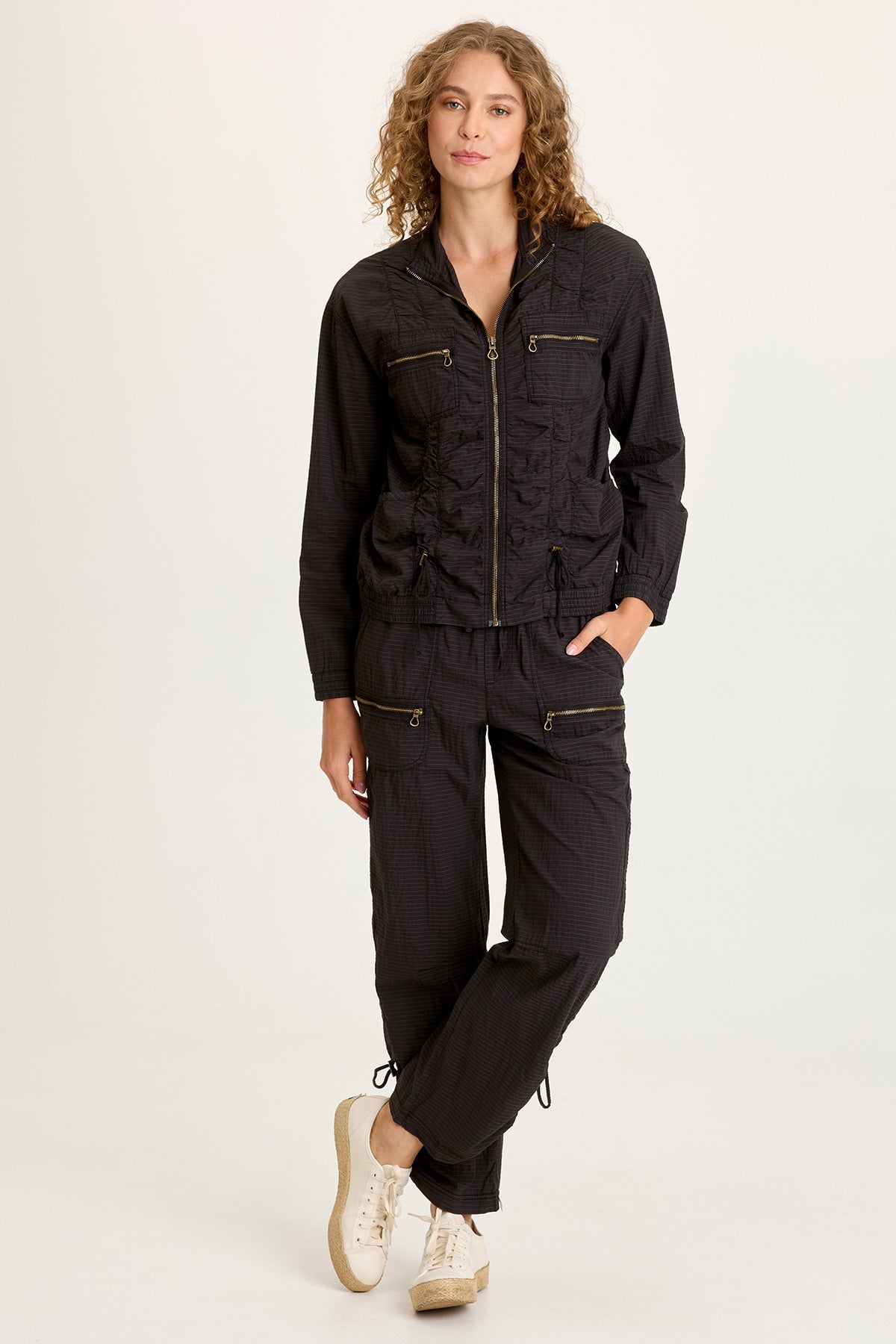 Amis Textured Cinchable Bomber