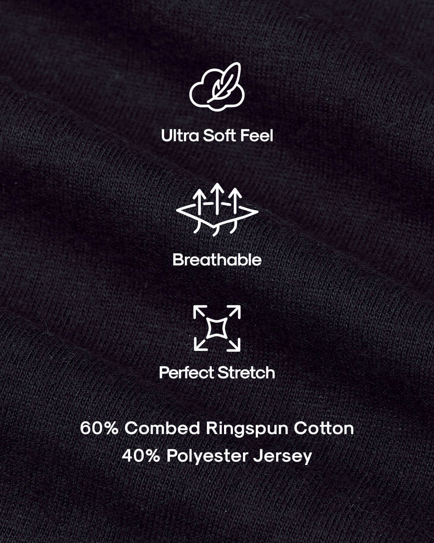 Black Classic Long Sleeve Crew Neck 6-Pack