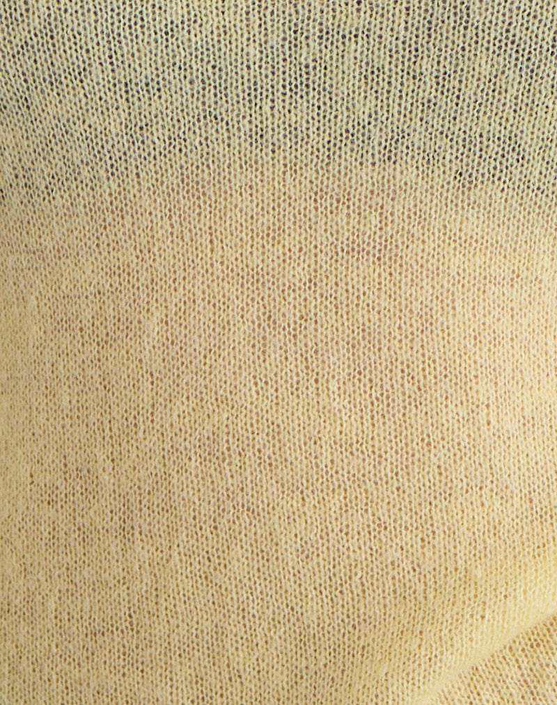 Aika Long Sleeve Top in Sheer Knit Lemon