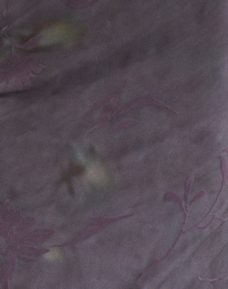 Alfreda Maxi Skirt in Flare Flower Purple