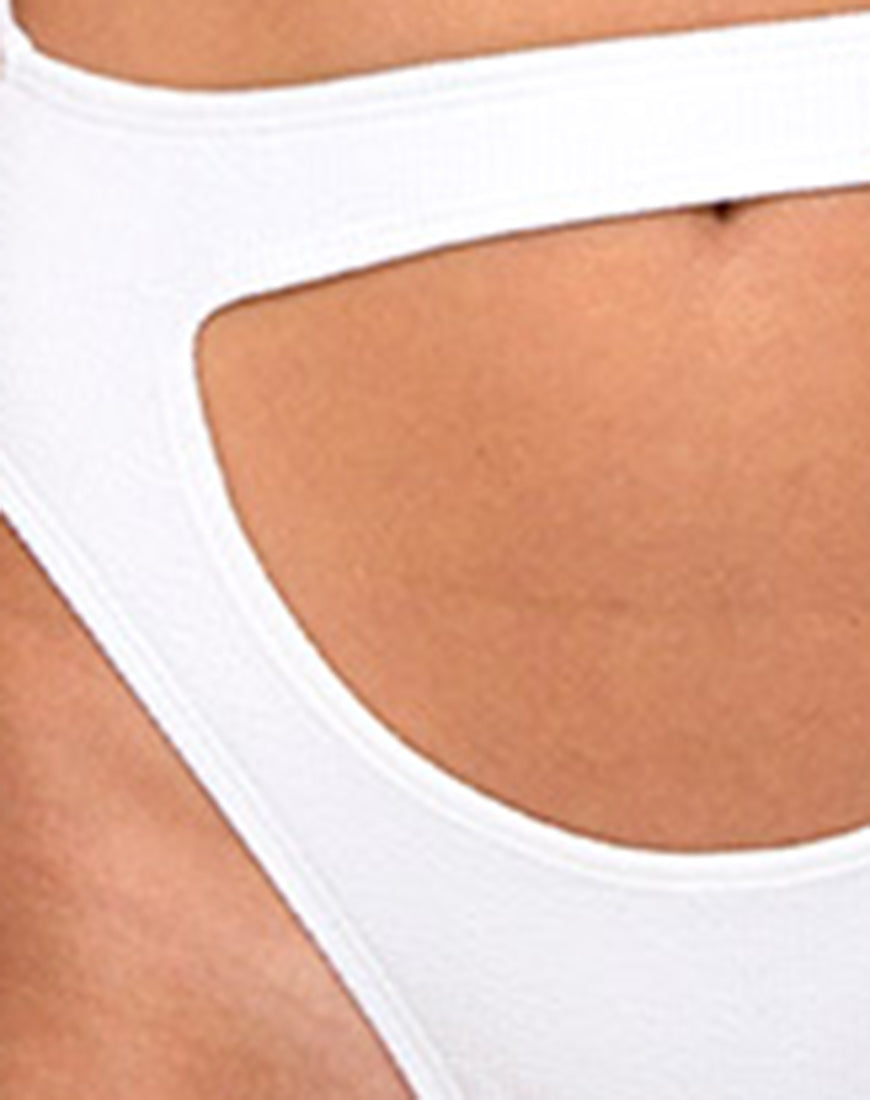 Bound Bikini Bottom in White