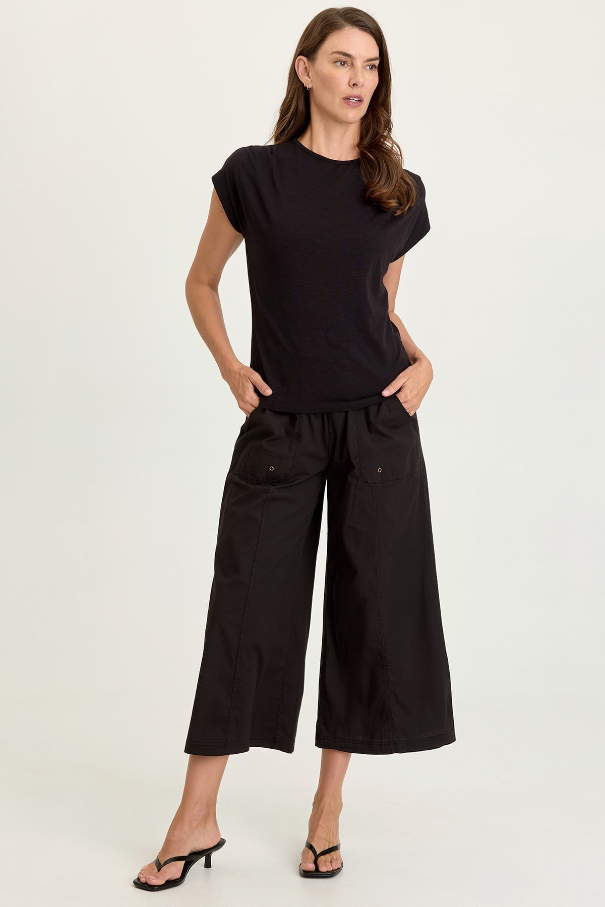 Arwen Soft Jersey Mock Neck Tee