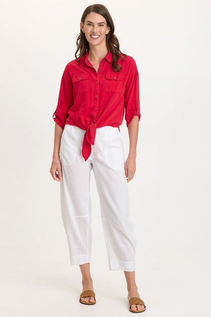 Jisola Cotton Linen Barrel Pant