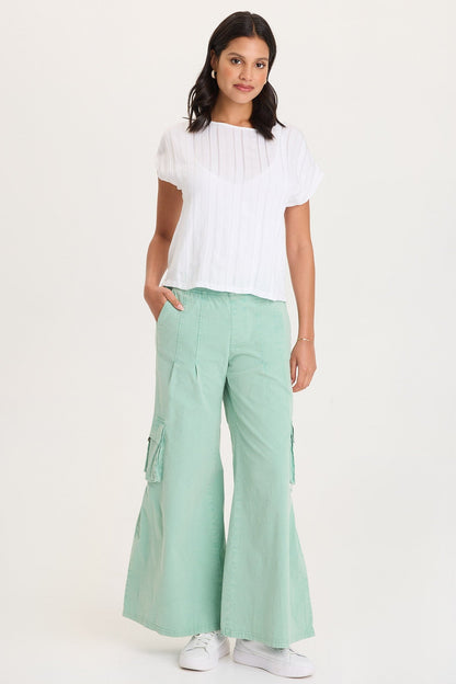 Erwin Side Pleats Cargo Wide-Leg Pant