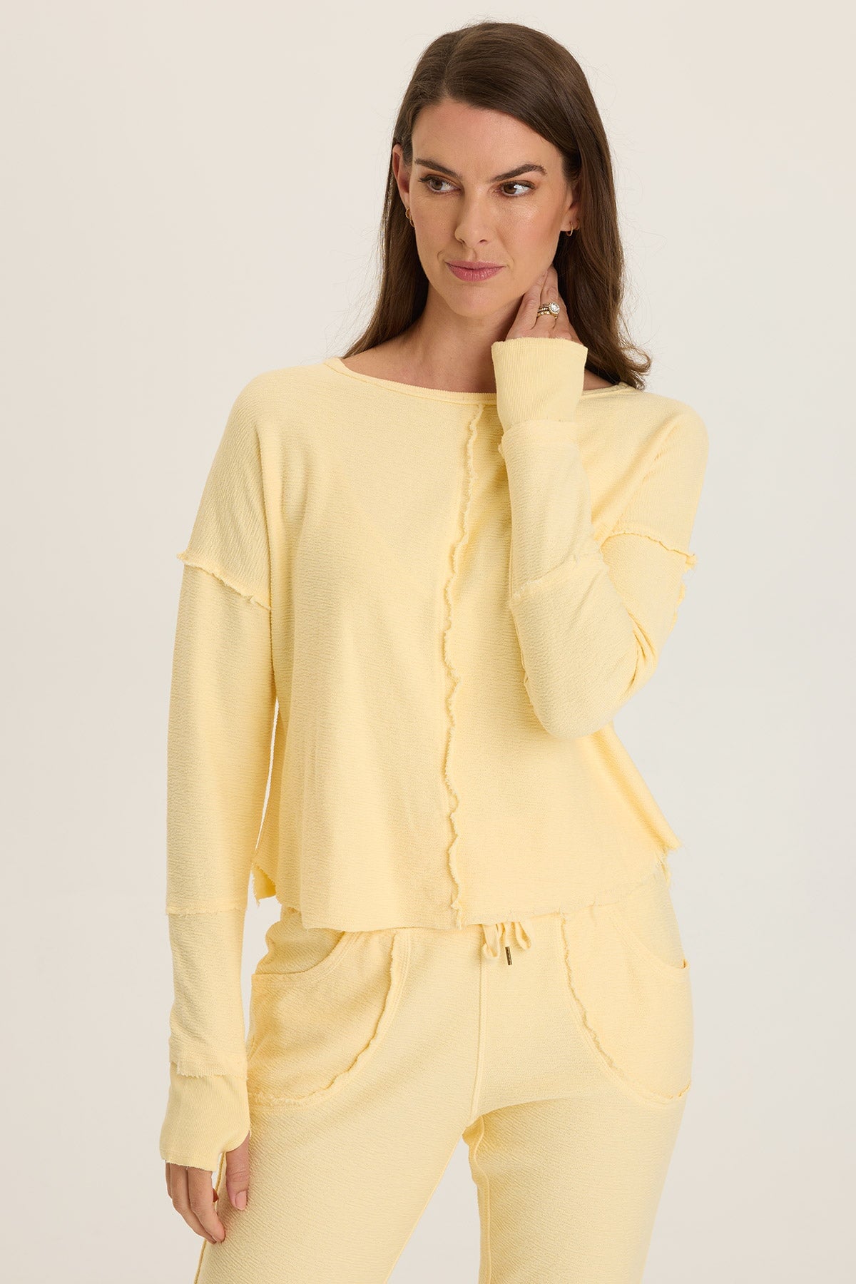 Annika Long Sleeve Boat Neck Top
