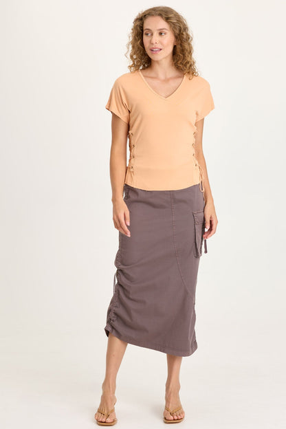 Sandro Jersey Lace-Up Top