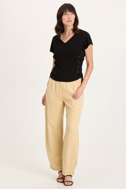 Carell Pinstripe Pleated Leg Pant