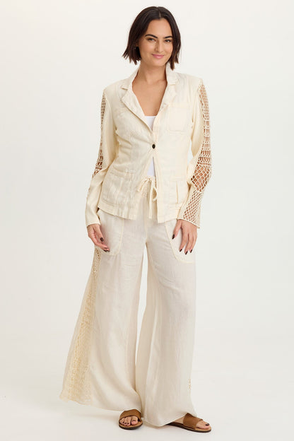 Garcia Linen Crochet Pant