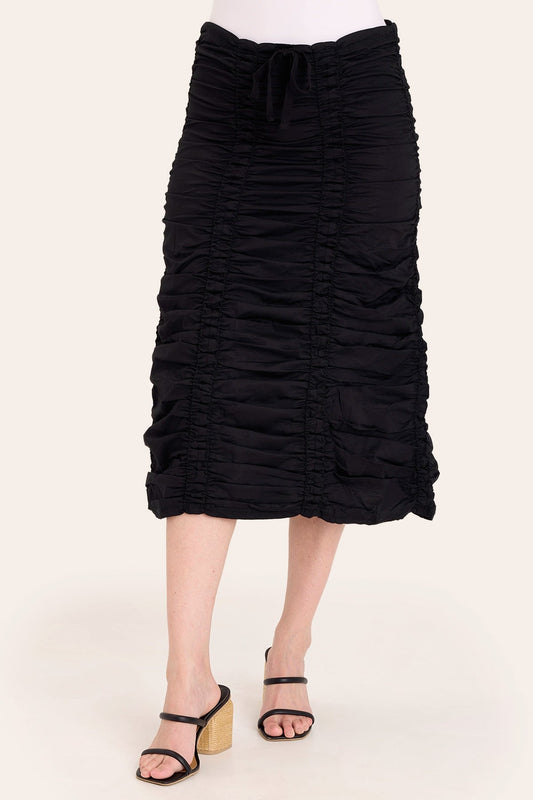 Double Shirred Panel Skirt