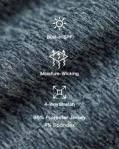 Heather Navy Active Crew Neck Tee