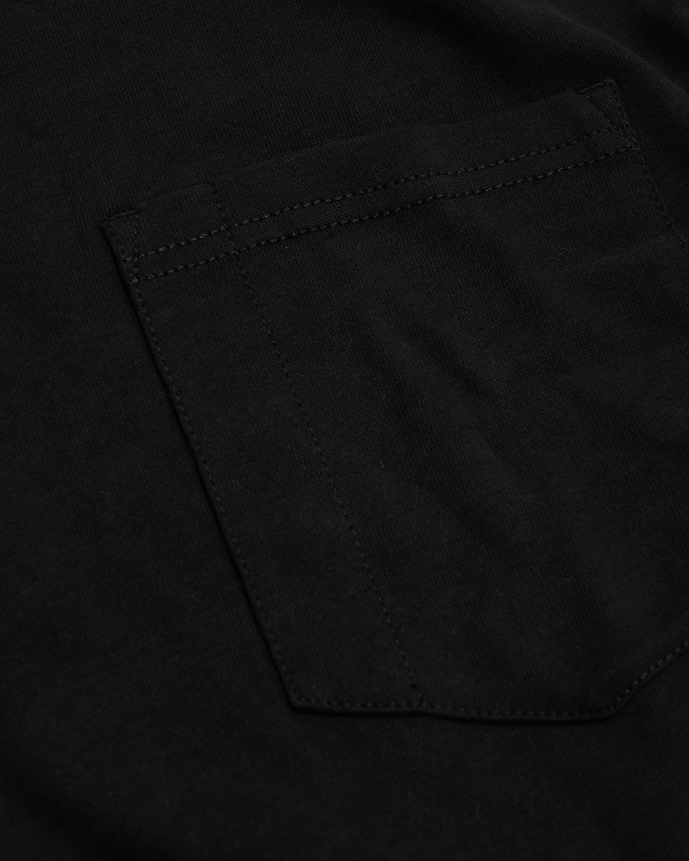 Black Heavyweight Long Sleeve Pocket Crew 2-PacK