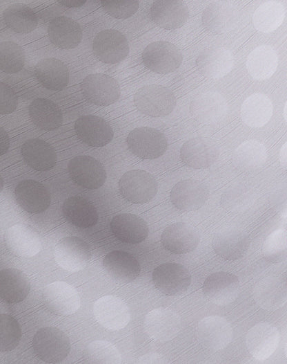 Alenya Maxi Dress in Chiffon Monochrome Silver Grey Polka