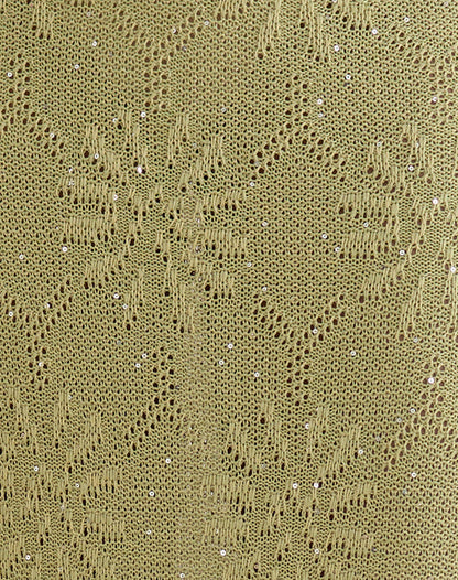 Aloria Maxi Skirt in Sequin Knit Green