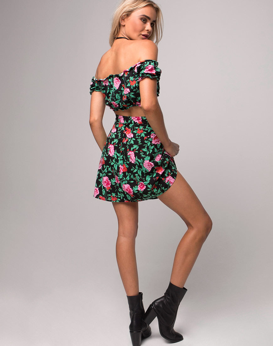Antonia A Line Skirt in Flower Fling