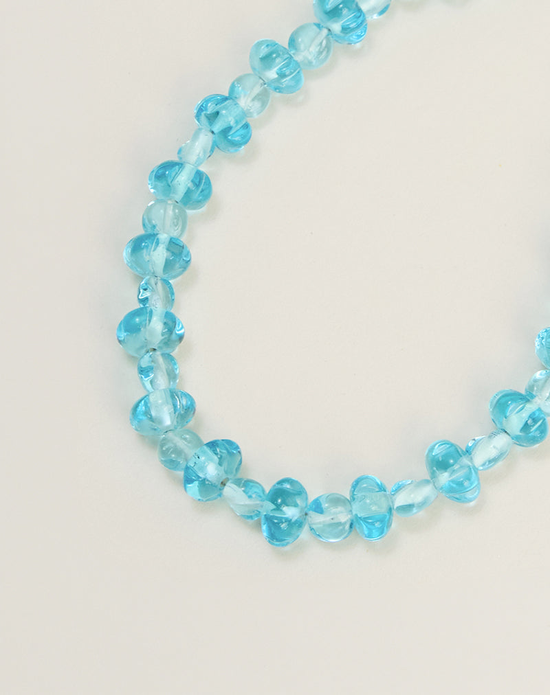 Aqua Blue Faceted Necklace
