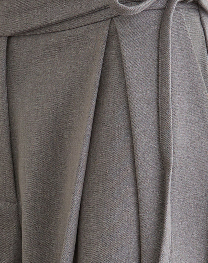 Arden Tie Waist Trouser in Tailoring Grey