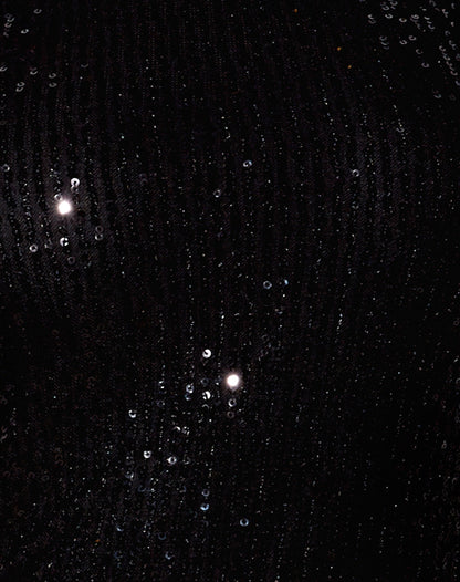Ardilla Bodycon Dress in Drape Sequin Black