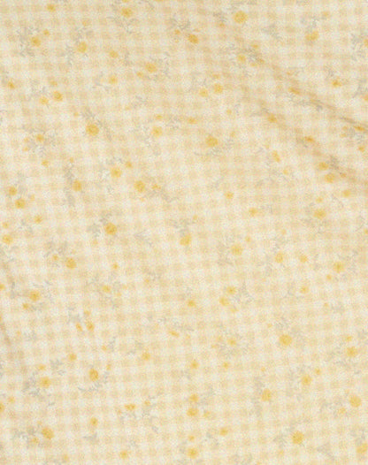Aroha Midi Dress in Gingham Floral Yellow