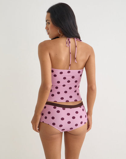 Baela Tankini in Pink with Irregular Polka