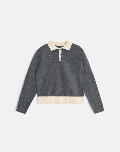 Balamoa Jumper in Knit Grey and Cream