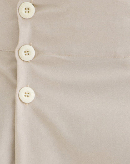 Babete Pleat Midi Skirt in Cotton Light Twill Stone