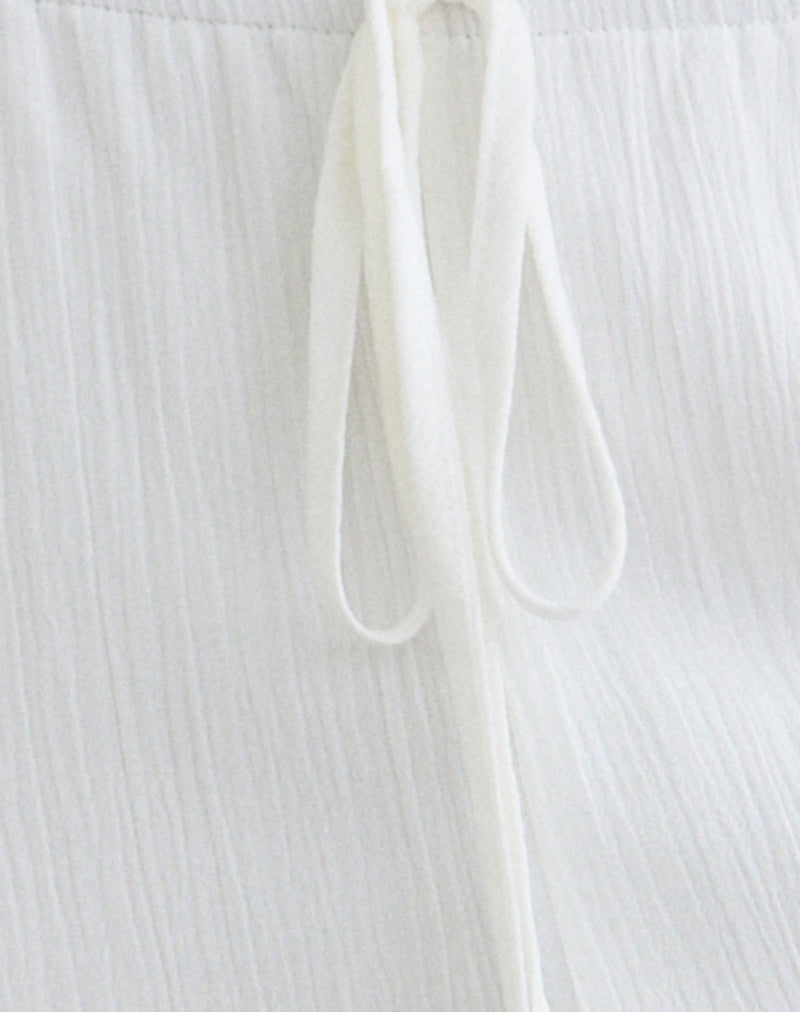 Basma Bloomer Trouser in Rayon White