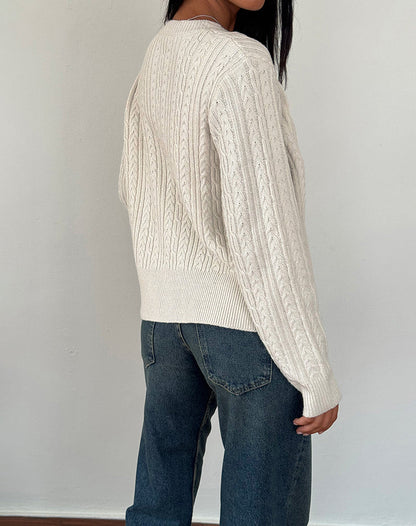 Bavana Cardigan in Ivory
