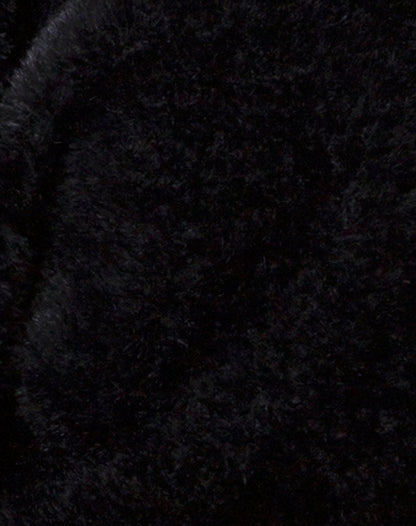 Bomb Hoody in Fur Zip Black