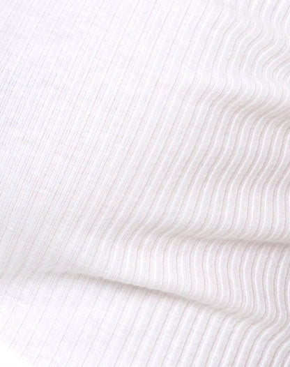 Bria Wrap Top in Rib Ivory