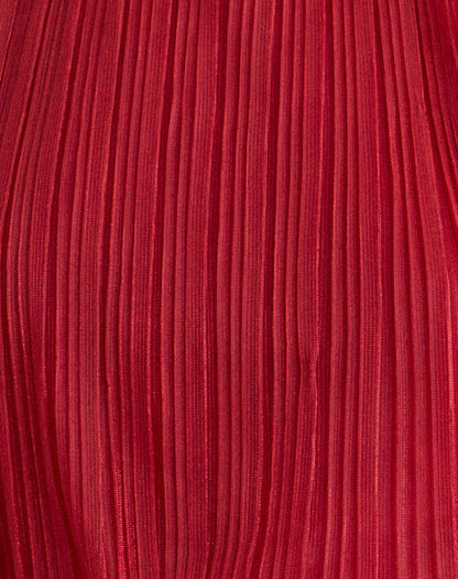Brienne Top in Shimmer Plisse Red