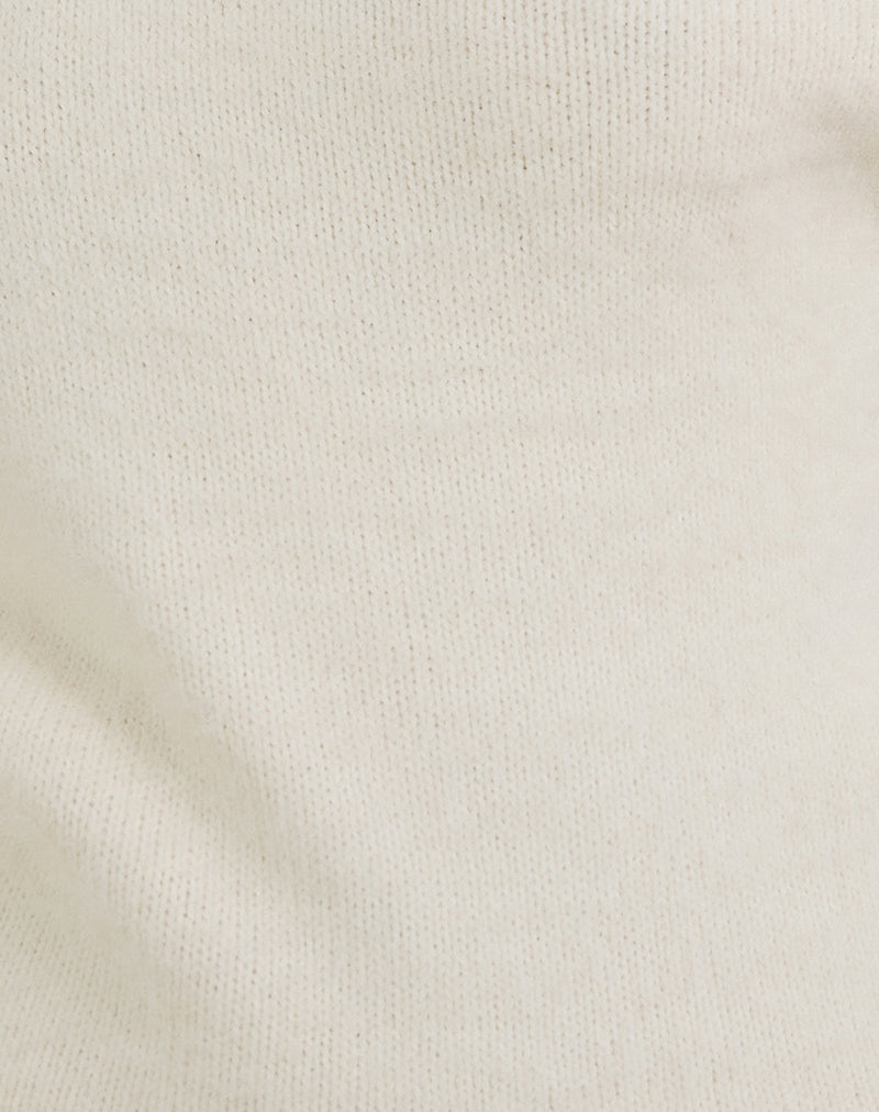 Calyce Top in Fluffy Knit Cream