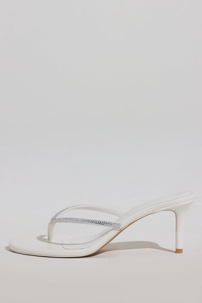 Heeled Sandal in White