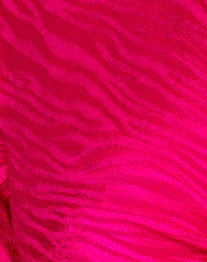 Carina Crop Top in Satin Zebra Fuchsia