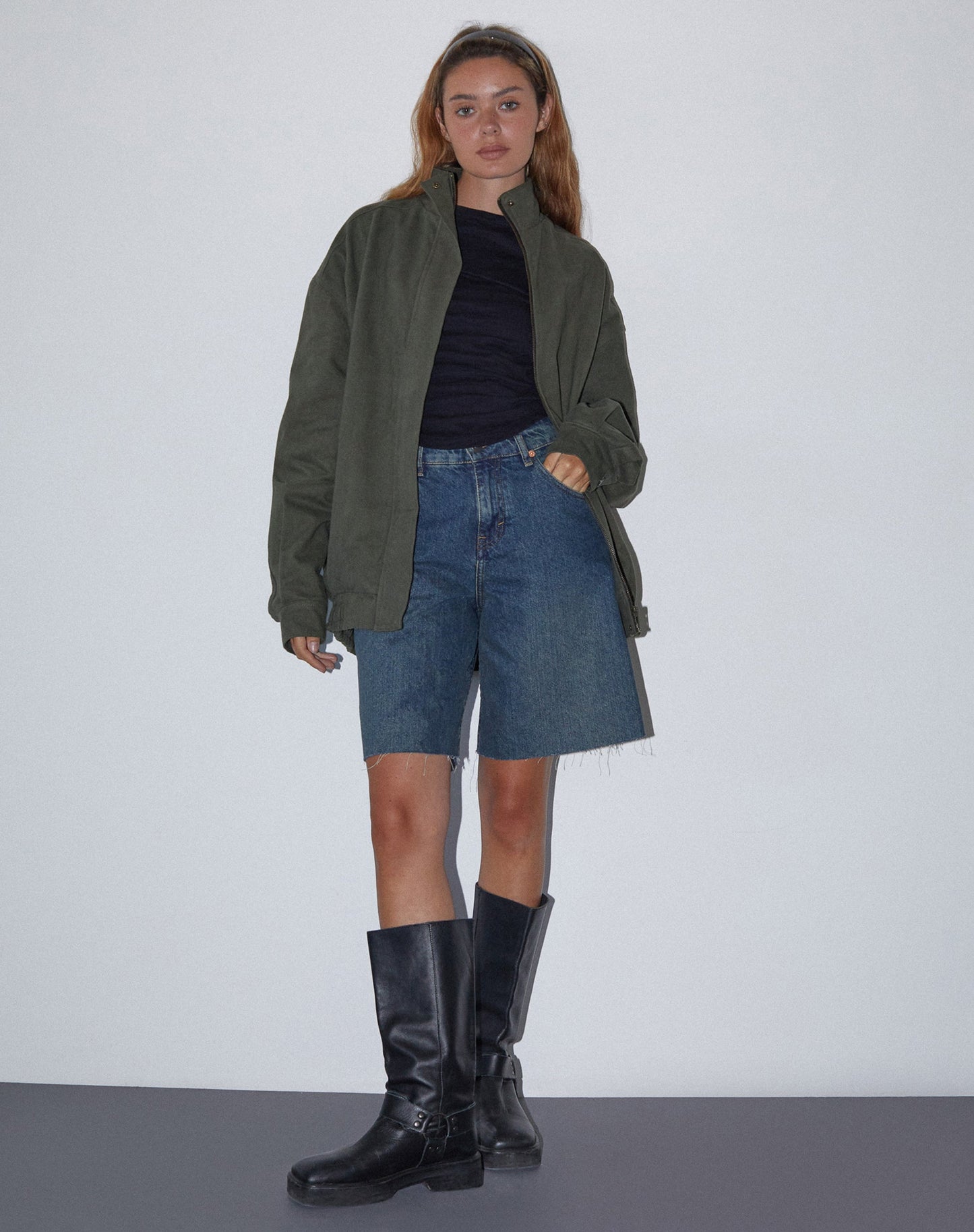 Cavine Bomber Jacket in Burnt Olive