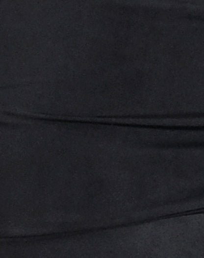 Chantira Fold Over Capri Trousers in Slinky Black