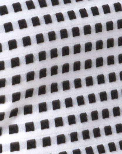 Ciara Top in Gingham Ivory Black