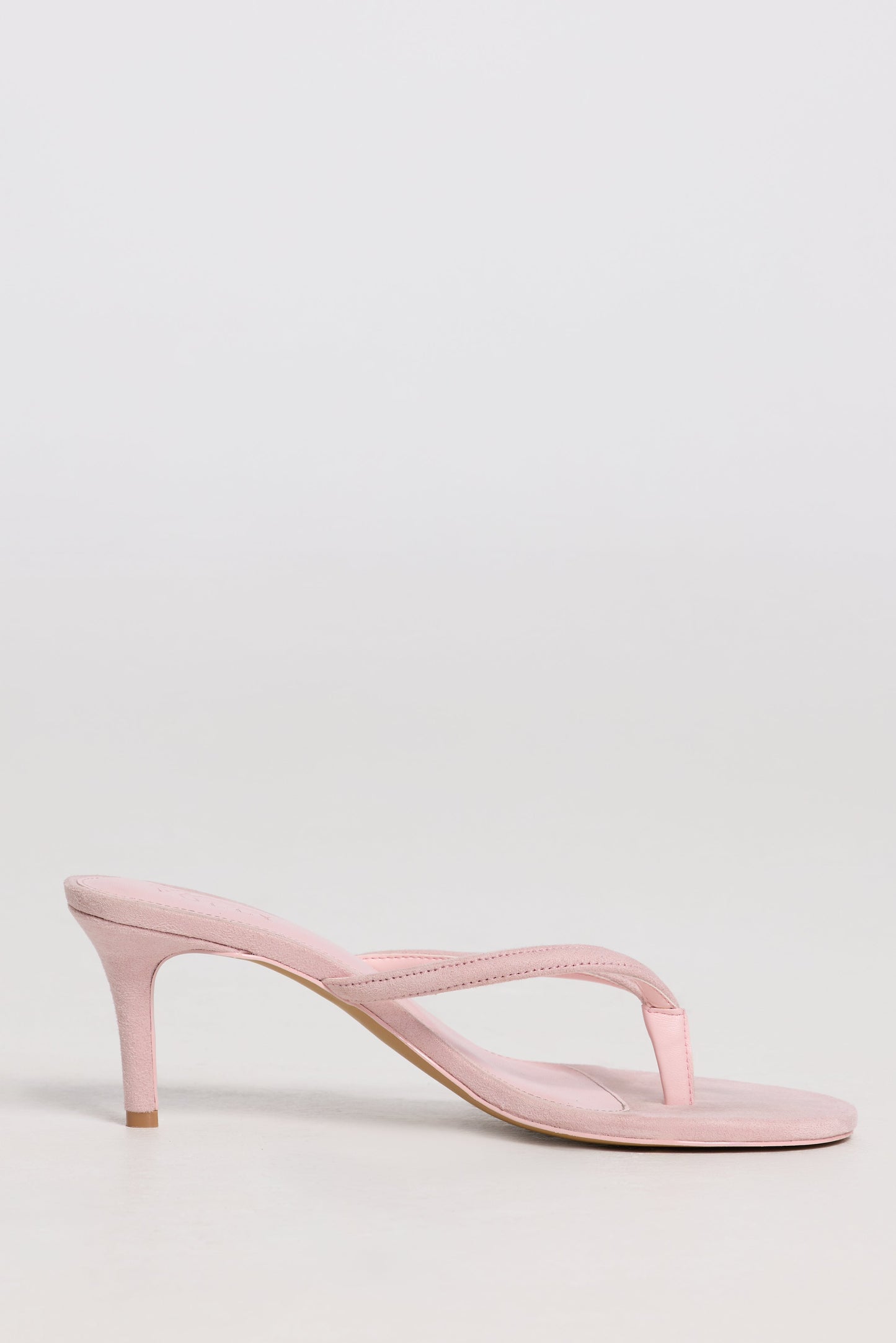 Heeled Thong Sandals in Pink