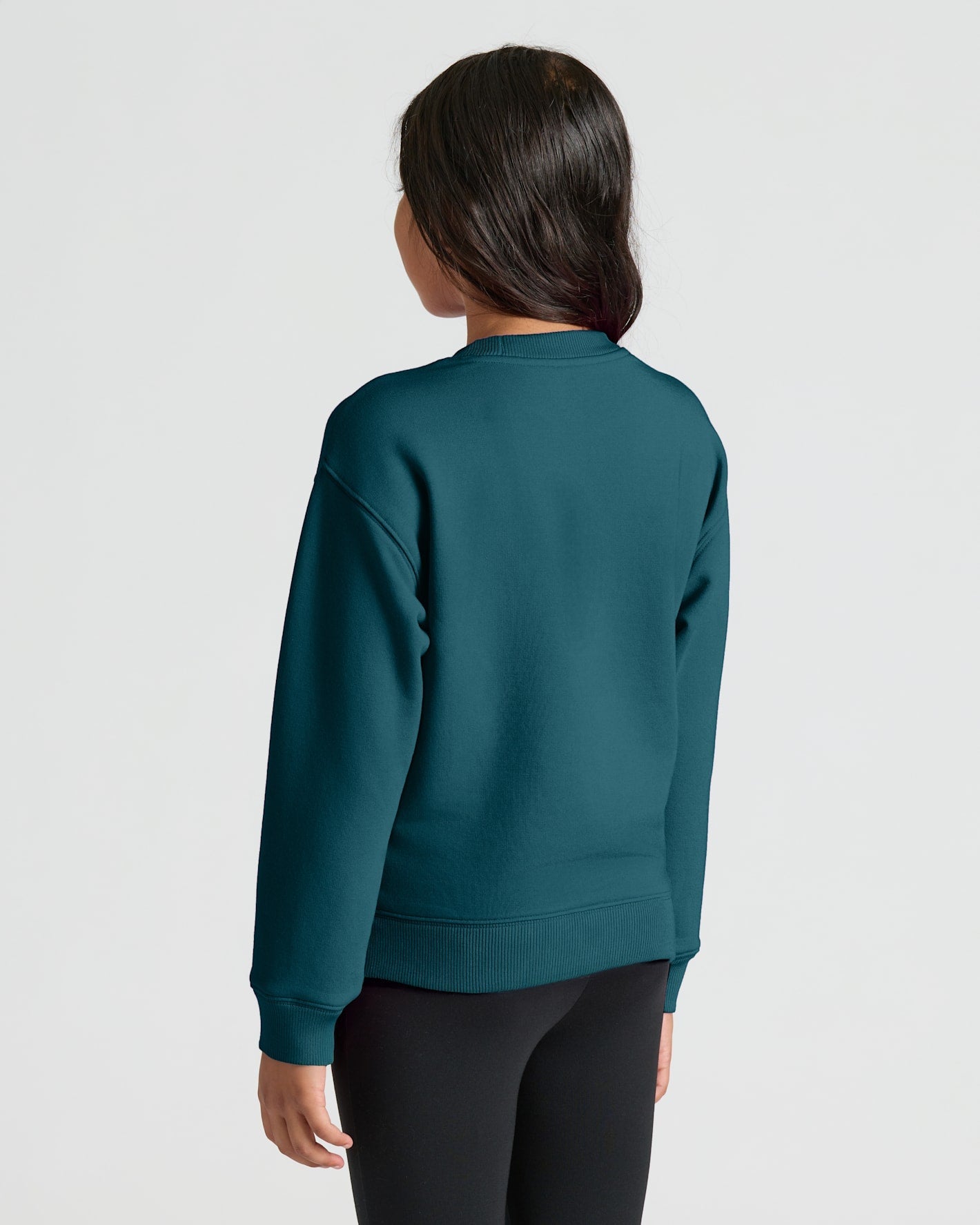 Girls Deep Emerald Slouch Pullover Crew & Relaxed Jogger 2-Pack