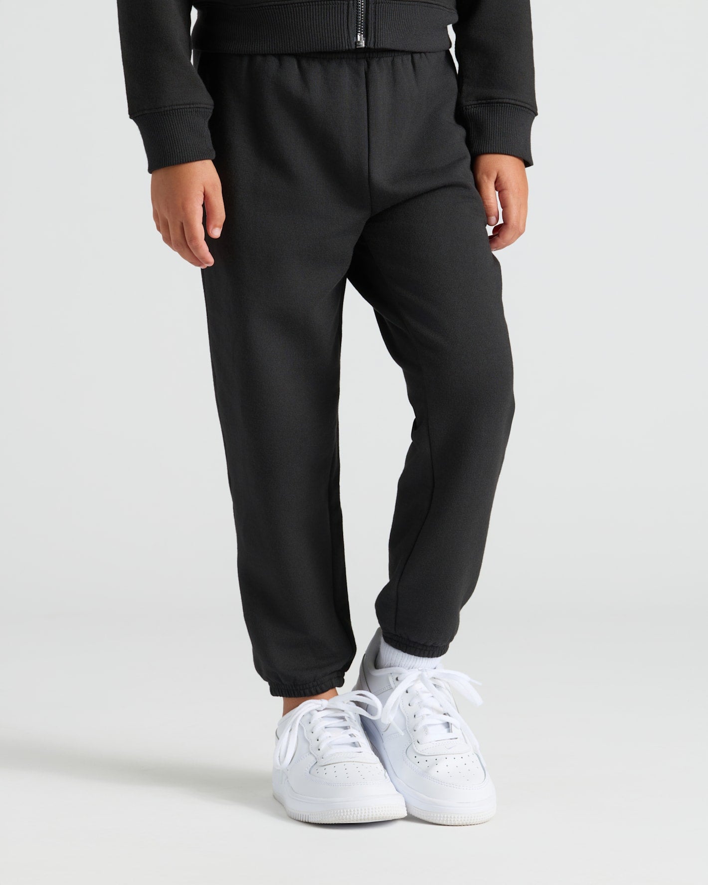 Girls Black & Electric Fuchsia Relaxed Joggers 2-Pack