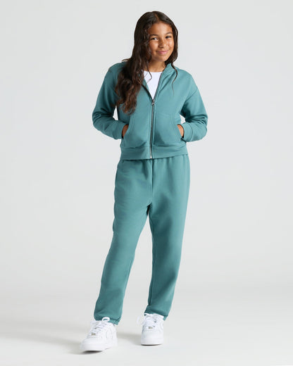Girls Black & Stormcloud Relaxed Joggers 2-Pack