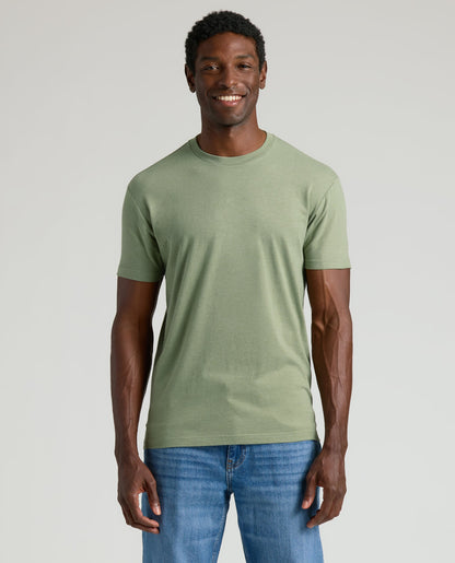 Dark Heather Bay Green Classic Crew Neck