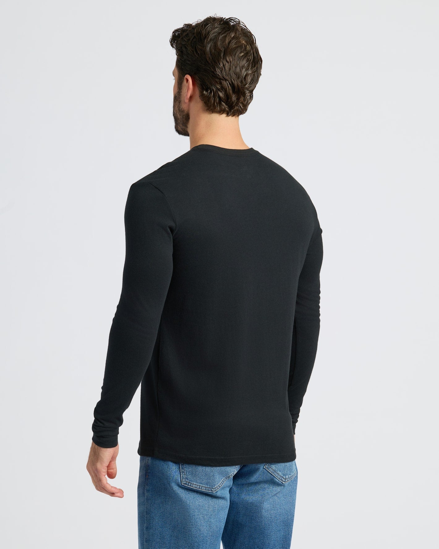 Black Classic Long Sleeve Crew Neck