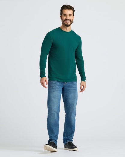 Deep Emerald Classic Long Sleeve Crew Neck