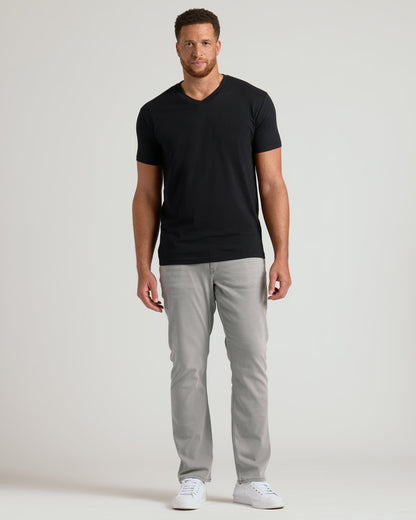 Black Tall Short Sleeve Classic V-Neck