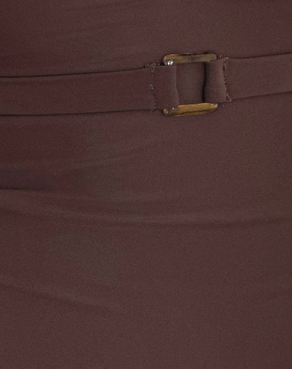Avi Swim Short in Brown with Belt
