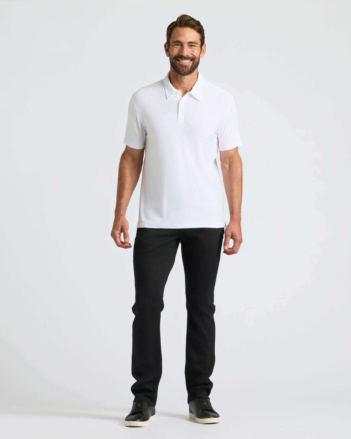 All White Active Short Sleeve Polo 3-Pack