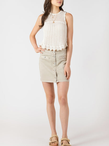 DEX Textured Knit Sleeveless Top